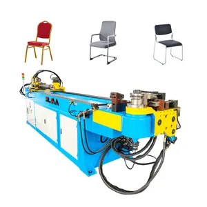 Máquina dobladora automática de tubos y tubos de acero CNC hidráulica de 2 ejes BLMA 75