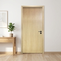 Puerta de Madera Personalizada, Insonorizada, Resistente a la Humedad, Libre de Formaldehído, Ignífuga, Puerta Compuesta de Madera Sólida Lacada Simple