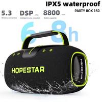 Enceinte portable Bluetooth Hopestar Party Bass Box 150 40W, étanche IPX5, lumière RGB pulsée, basses profondes pour fêtes et camping