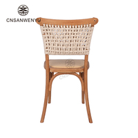 Chaise Louis empilable en plastique PP style vigne tissage français chaise hôtel banquet mariage salle à manger en plastique pour événements