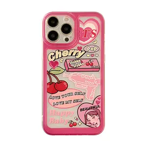 Girl illustration 14 for iPhone13Pro max phone case X 12 Sweet cool Xs silicone XR soft set 11
