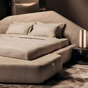 Cama Doble de Lujo con Diseño Italiano Clásico 2026, de Cuero de Alta Calidad, con Cabecera Ancha, para Dormitorio de Villa, Muebles Sencillos para Recámara - Product Image 3