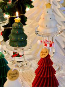Ambiance moderne rétro jour de Noël décoration de la maison bougie d'aromathérapie mignonne cire de soja naturelle - Product Image 3
