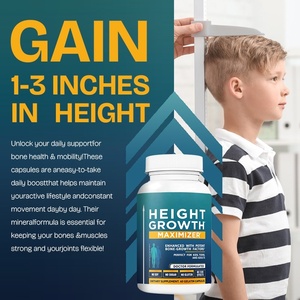 GMP Crecimiento Calcio Vitamina D3 <span class=keywords><strong>Zinc</strong></span> L Arginina GABA 5 HTP Suplemento Óseo 60 Cápsulas Niños Adolescentes Adultos - Product Image 2