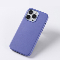 Étui de téléphone en cuir PU de luxe pour iPhone 17, coque de téléphone portable avec chiffon en microfibre et bouton métallique pour iPhone 15 Pro MAX