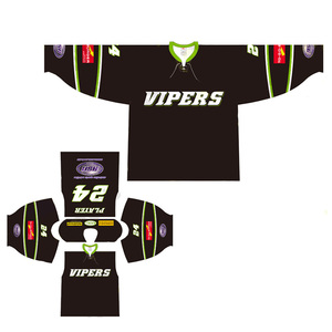 Maglia da Hockey su Ghiaccio Traspirante con Stampa Sublimatica - Personalizzabile con Nomi e Numeri <span class=keywords><strong>di</strong></span> <span class=keywords><strong>Squadra</strong></span>/Giocatore, Design Reversibile, 100% dal Produttore Cinese - Product Image 4