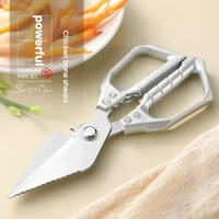Ciseaux de cuisine multifonctionnels épaissis pour la maison, ciseaux robustes pour couper les os de poulet, ciseaux à tête large spécialisés pour couper les os