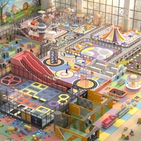 Aoleao Aire de jeux intérieure personnalisée avec toboggan, trampoline, piscine à balles, circuit d'escalade pour enfants, jeux souples certifiés CE TUV CPC