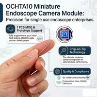 Módulo de Cámara Endoscópica Mini Impermeable OCHTA10 CMOS de 1 mm con LED, Cable Micro Coaxial USB, OEM/ODM, Endoscopia Médica Desechable 160K