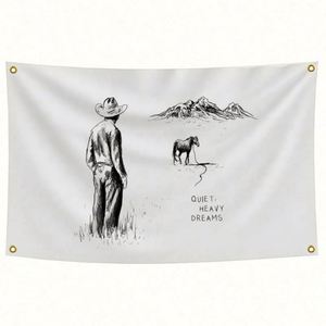 ธงโฆษณาดิจิทัลสำหรับภายนอกอาคาร ผ้าโพลีเอสเตอร์ 100% พิมพ์สองด้าน ธงแฟนคลับดนตรี - Product Image 5