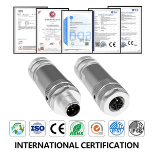 Connecteurs Métalliques M12 5 Broches à Vis Droits pour Assemblage sur Site, Code L, Étanche IP67, Mâle-Femelle - Product Image 6