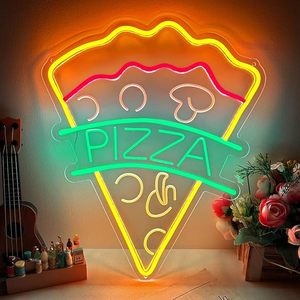Hot Pizza Neon Signs para decoración de pared Pizzeria Neon Light Sign para Business Shop Pizza Party Decoraciones - Product Image 4