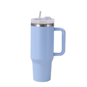 Wholesale Custom Eco-Friendly Food Grade <b>Double</b> <b>Wall</b> Stainless Steel 40oz Beer Tumbler <b>Mugs</b> with Handle American Style Camping - Product Image 1