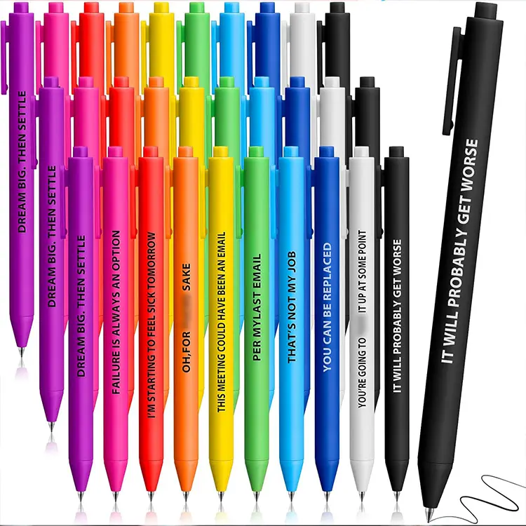 Conjunto de canetas de gel para escrita escolar, material promocional, logotipo personalizado, conjunto de canetas de gel para publicidade