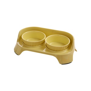 Bol double surélevé anti-renversement pour chat et chien, en acier inoxydable, base antidérapante, pour animaux de compagnie de petite, moyenne et grande taille - Product Image 1