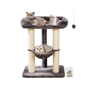 <b>Cat</b> Tree, Large Bed for Big <b>Cats</b>, Small <b>Cat</b> <b>Tower</b> with Soft Perch for Window Viewing, Stable <b>Cat</b> Tree <b>Tower</b>, <b>Cat</b> <b>Scratching</b> Post - Product Image 1