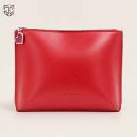 Pochette cosmétique en cuir PU imperméable, sac à maquillage, cadeau promotionnel de marque de beauté, logo en relief OEM, vente en gros personnalisée
