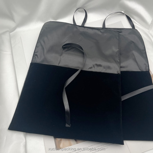 Sac en velours suédé sur mesure de haute qualité pour cosmétiques, sacs en tissu satiné pour emballage de mèches de cheveux et de perruques - Product Image 5
