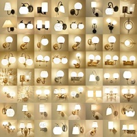 Lampe murale en fer moderne et simple pour chambre à coucher, salon, balcon, escalier, couloir, chevet, éclairage LED
