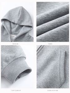 Sweat-shirts à capuche zippés personnalisés avec logo, 420 grammes, en molleton de coton épais de haute qualité, coupe oversize, collection 2026 - Product Image 4