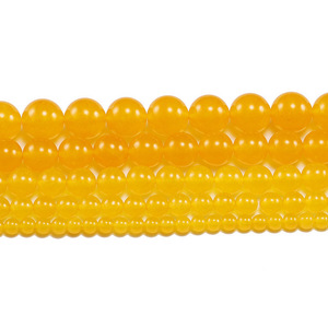 Malaysian Jade Round <b>Loose</b> <b>Beads</b> Yellow For Bracelet Making Grinding And Polishing Yiwu Origin ST0068 - Product Image 4
