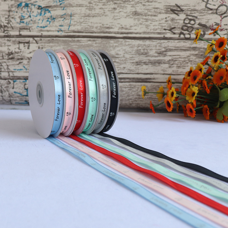 Gift Wrapping Custom Ornaments Christmas Ribbon With logo Custom Gift Wrapping Ribbon Thank You Customized Printed Ribbon