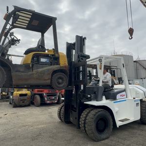 Japan Original TCM FD70 FD70Z8 7 Ton Used Diesel <b>Forklift</b> Single-Two-Three Stage Mast 1000mm Fork Length Spare Parts - Product Image 1