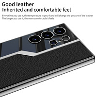 Étui de téléphone en cuir électro-plaqué pour Samsung S25 S24 Ultra, nouvelle collection 2025, étui de téléphone premium antichoc pour Samsung S25 Plus