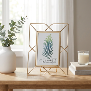 Wholesale Metal Photo <b>Frame</b> Rectangle Geometric Design <b>Gold</b> Finish Handmade Decorative Picture <b>Frame</b> - Product Image 1