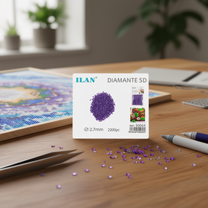 ILAN Diamante 5D 2.7mm Viola 2200pz per Pittura Diamante - Product Image 2