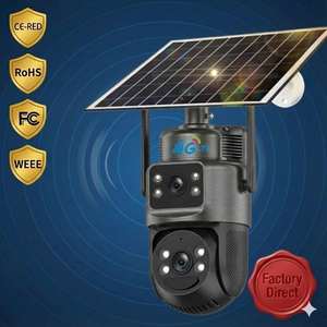 Caméra de sécurité solaire 4G Shuzhi, caméra CCTV sans fil extérieure 360° PTZ, carte SIM, audio bidirectionnel, étanche IP66 - Product Image 3