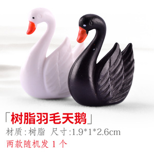 Figura decorativa de cisne negro de resina para decoración del hogar, jardín o suelo. - Product Image 2