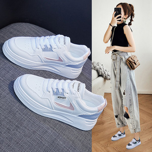 Zapatillas Blancas Básicas de Moda para Mujer, Primavera-Otoño 2026, Nuevas, Transpirables, con Suela Gruesa, para Estudiantes, Modelo AS-02 - Product Image 3