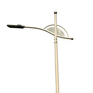 Shuntai Manufacturer Hot Dip Galvanized Single Or Double Arm Taper Steel Street Light Poles