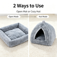 Lit-cave confortable en peluche courte personnalisé pour chiens et chats, avec coussin en peluche douce lavable pour chats et chiens d'intérieur, OEM ODM