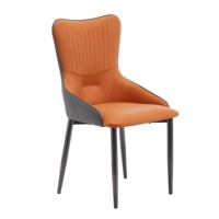Chaise en fer rembourrée multi-usages avec coussin en cuir, structure robuste, idéale pour la maison, la cuisine, le balcon, le salon de thé, le bureau, la salle à manger