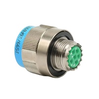 Connecteur circulaire étanche IP68 à 6 broches en alliage d'aluminium et acier inoxydable série D38999, coque en silicone, directement de l'usine YMYS