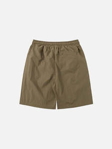 Shorts Bermuda en Coton Oxford pour Homme, Couleur Unie, Taille à Cordon, Style Décontracté avec Poches, Taille Moyenne - Product Image 2