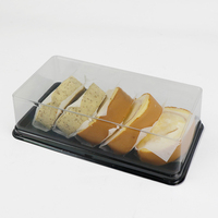 Boîte de boulangerie transparente personnalisée, conteneur à emporter, plateau alimentaire pour pâtisseries, desserts, en-cas