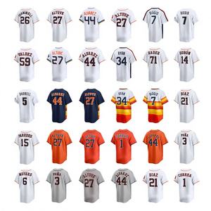Venta al por mayor personalizado para Houston Astros uniformes de béisbol mejor bordado camisetas para jóvenes de talla grande para ropa de softbol #27 ALTUVE #7 - Product Image 1