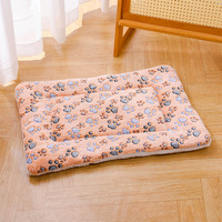 Couverture réversible double couche pour animaux de compagnie, tapis chaud pour chat avec imprimé animal, fonction chauffante, couverture pour petit chien