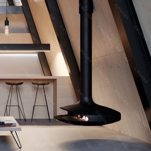 CRUISE 1200mm ahşap-yanan çekirdek bağlantısız Modern tasarım kapalı bağlantısız duvara monte odun yanan sobalar - Product Image 3