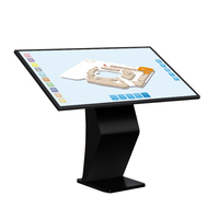 Pantalla Táctil Interactiva LCD 4K de 32/43/49/55/65 Pulgadas con Base Tipo K, Kiosco Publicitario con CMS/RDM Basado en la Nube