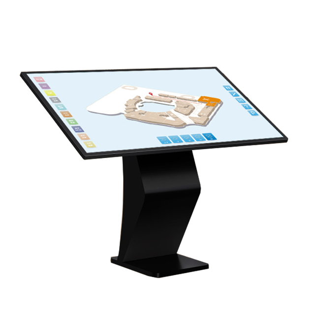 32/43/49/55/65 Inch Floor Standing LCD 4K Interactive Touch Screen K-Type Base Advertising Kiosk Cloud-Based Graphics Animation