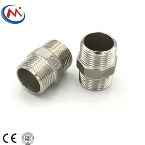 Reducing Nipple Pipe Fitting Hydraulic Coupling Connector Hose Connection Stainless Steel Hex Nipple Pipe Fitting Manufacturer
