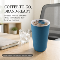Gobelet à café isotherme en acier inoxydable à double paroi, anti-fuite, avec images personnalisées, isolation thermique de 6 à 12 heures, pour les voyages, hommes et femmes