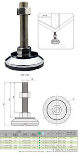 Große Nivel lierfüße für Automatisierungs-und Halbleiter geräte mit SUS304-Gummidichtung für Hardware produkte für Industrie anlagen - Product Image 6