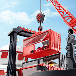 Vente en gros de bateaux jouets de lutte contre l'incendie d'ingénierie pour enfants YSR vente à chaud et ensembles de petites voitures et camions détachables - Product Image 4