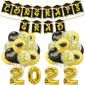 Conjunto <span class=keywords><strong>de</strong></span> decoración para fiesta <span class=keywords><strong>de</strong></span> graduación, sombrero <span class=keywords><strong>de</strong></span> Doctor, bandera, globo con abalorio en espiral, ceremonia <span class=keywords><strong>de</strong></span> graduación, <span class=keywords><strong>2022</strong></span> - Product Image 6