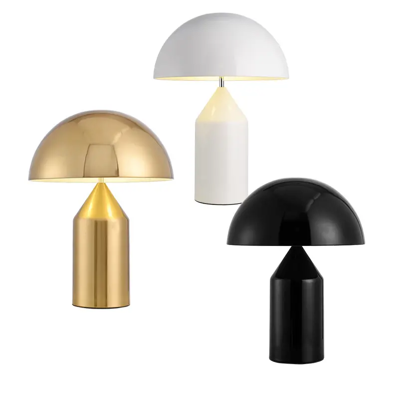 Modernes kreatives Design nordischen minimalist ischen Luxus Schlafzimmer Nachttisch Licht einzigartige Gold Metall dekorative Pilz Tisch lampe